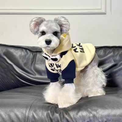 秋冬款简约拼色宠物卫衣