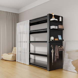 家用置物架落地多层防尘帘货架阳台客厅收纳层架储物间超市置物架