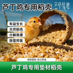 芦丁鸡专用稻壳垫料柯尔鸭发酵床鹌鹑小宠除臭无尘专用垫料谷壳