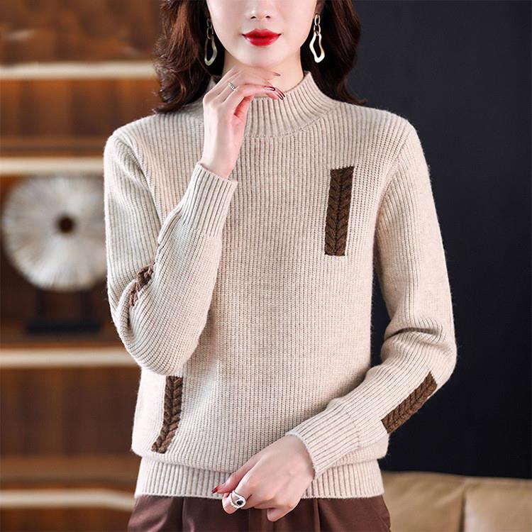 半高领毛衣女2025秋冬新款宽松时尚百搭短款内搭针织打底衫上衣潮