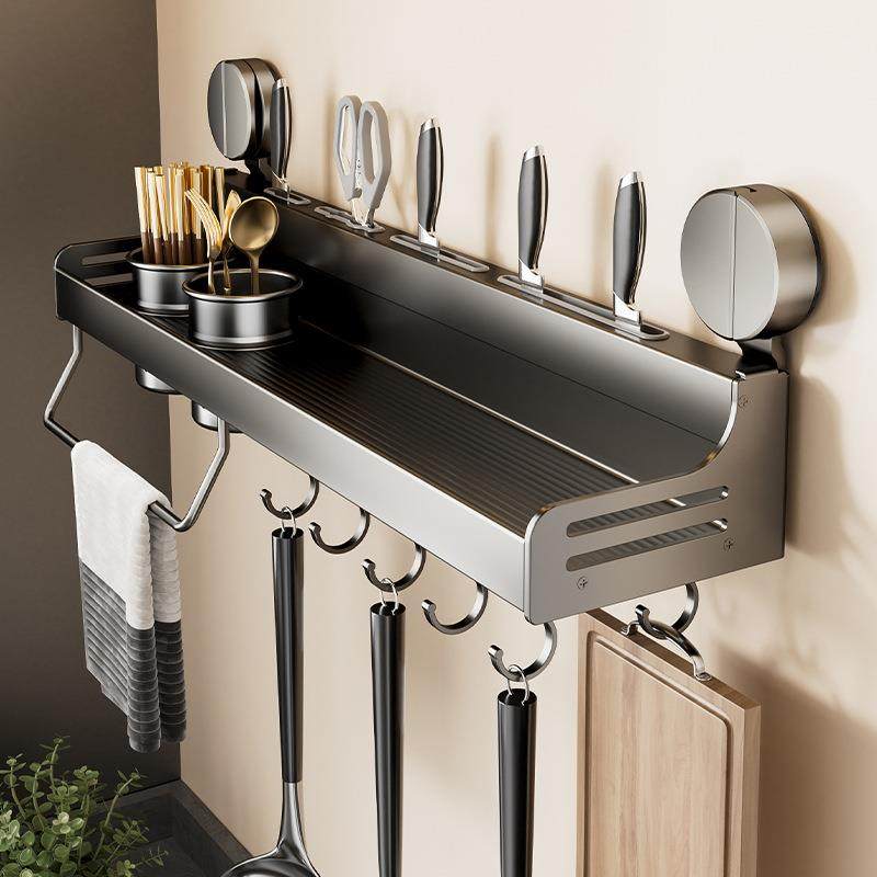 吸盘厨房置物架免打孔多功能家用壁挂式调料筷子筒刀架用品收纳架,厨房/烹饪用具,抹布架/厨房清洁收纳架,淘宝优惠券,粉丝福利购,淘宝优惠卷