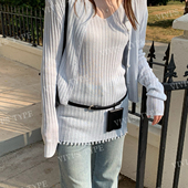 TYPE 9569 春上新简约百搭流苏吊带 两件套装 针织开衫 VIVIS