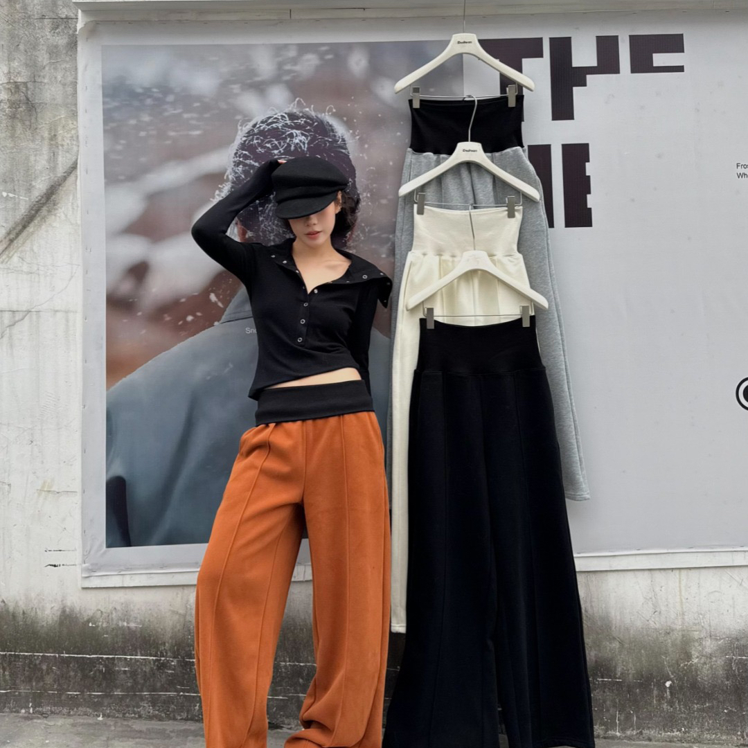 INSS-简约设计感加厚加绒保暖升级老钱感休闲裤50881