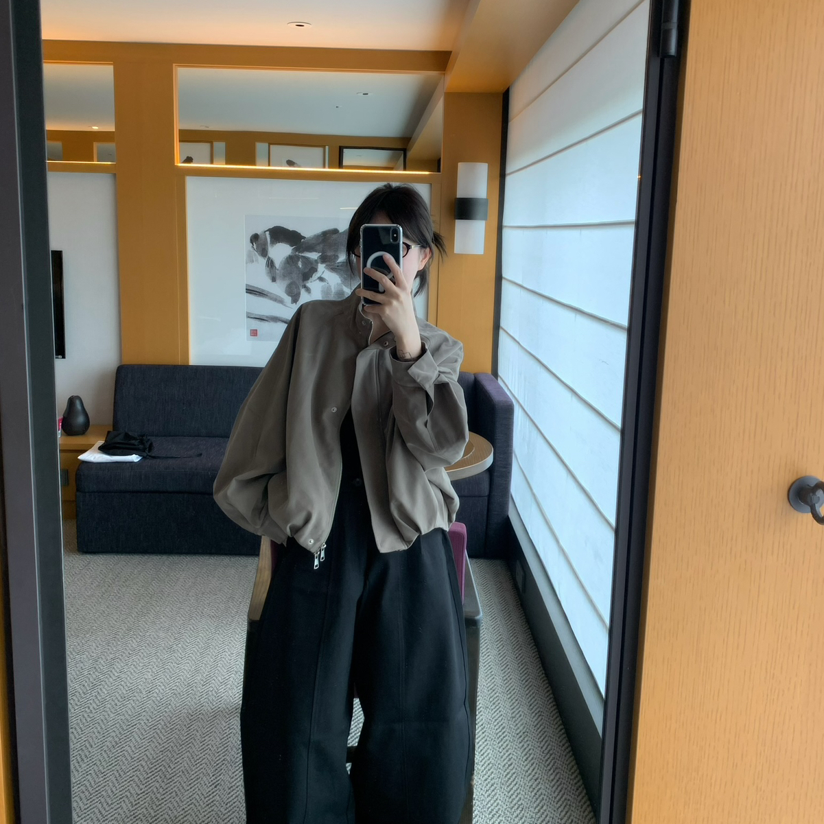 For never-冬上新立领韩版插肩袖潮流短外套XV5218F682-1