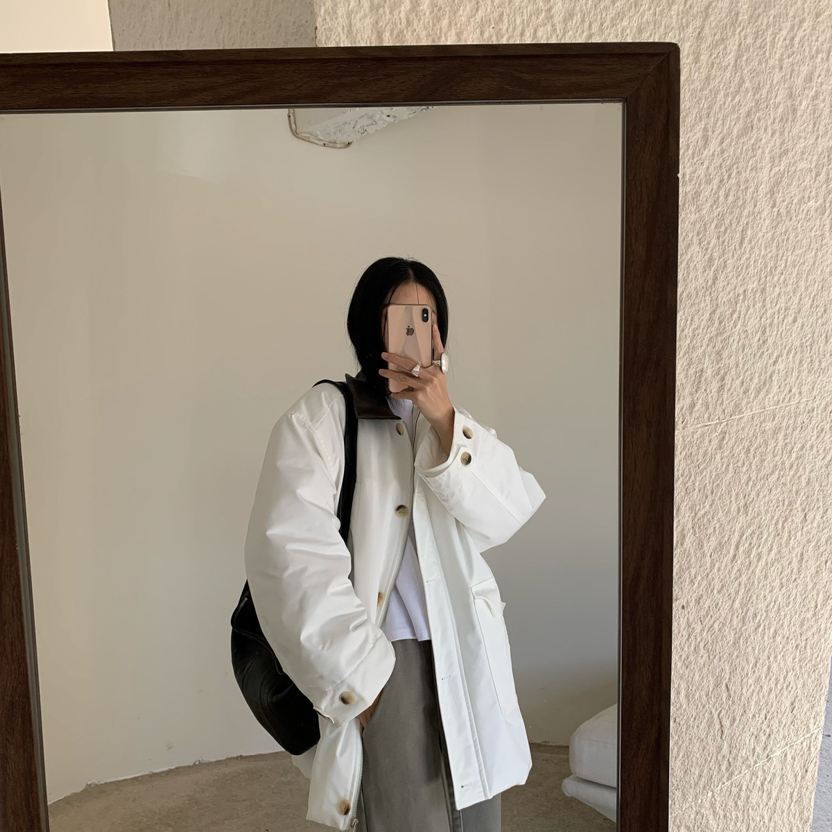 MOMENT WITH YOU -好处的撞色领过冬保暖派克保暖棉服外套XQ027-1