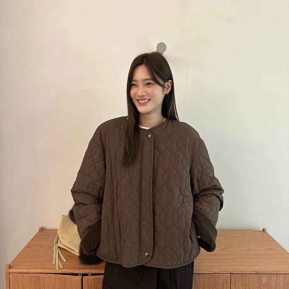 F.THREE三姐妹-上新韩系老钱风通勤两面穿加厚保暖棉服外套96060a