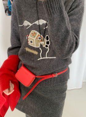 枝里YUNZHILI-25秋冬新款软糯套头保暖毛衣（含20.4绵羊毛）97011