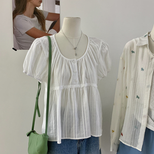 3082s 温柔千金感小衫 SUSAN 夏上新韩剧女主法式