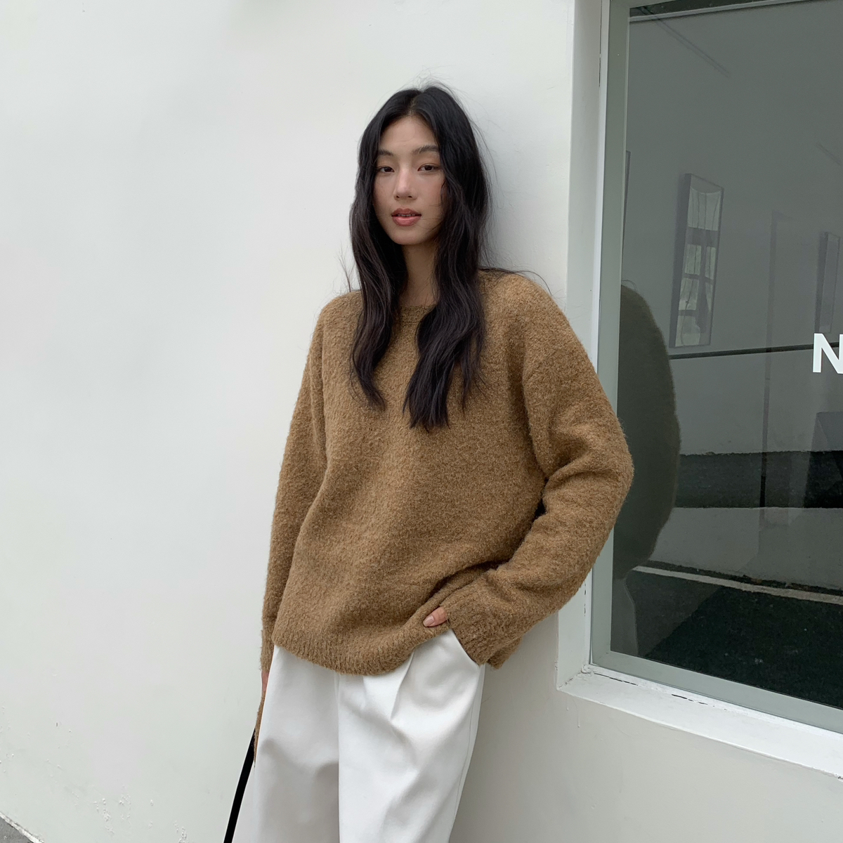 BEFORE SUNSET 日落-围脖毛衣毛衣(配围巾)(含12羊毛)G25W-F7259#