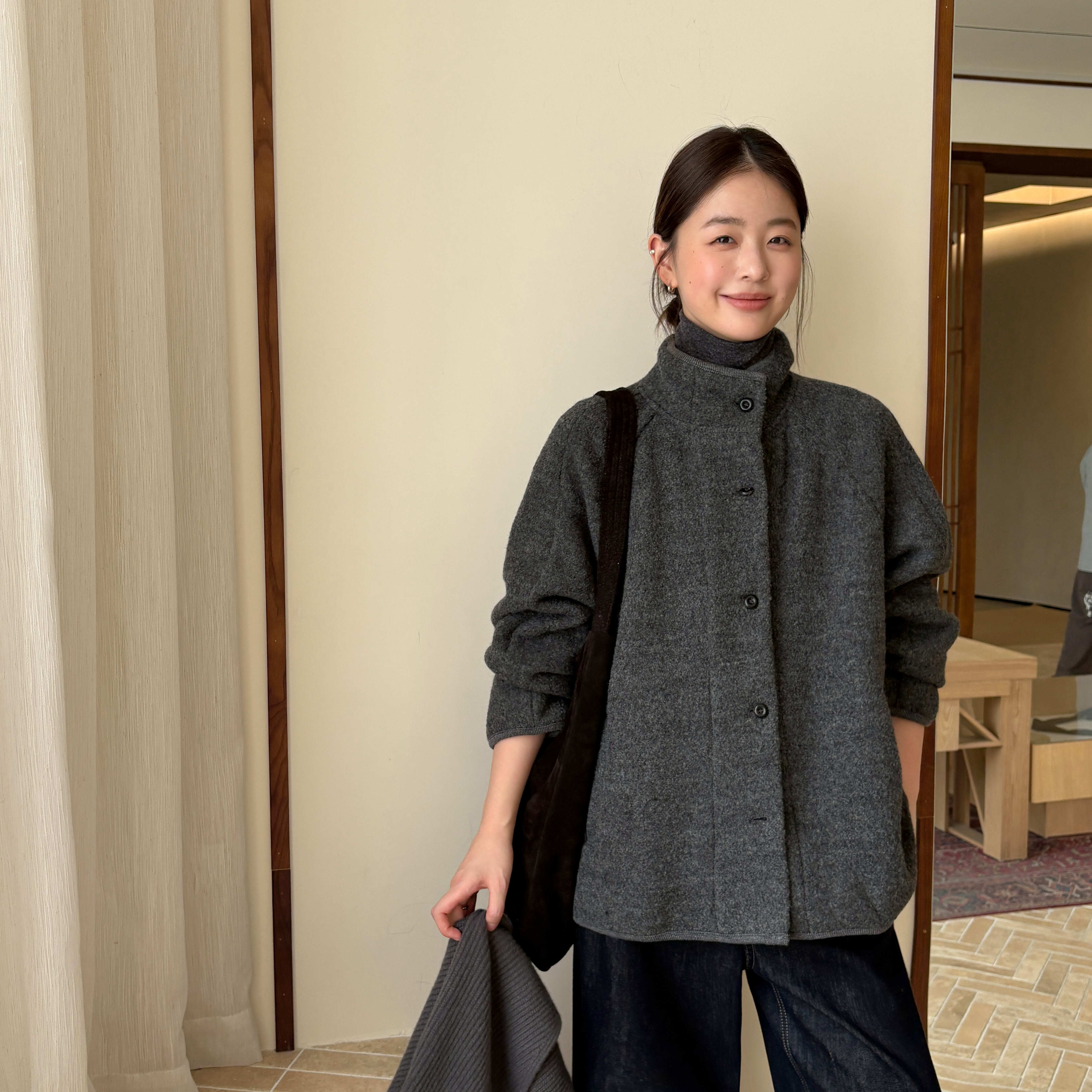 G-高级感复古立领廓形气质双面呢大衣羊毛外套(含100羊毛)25962