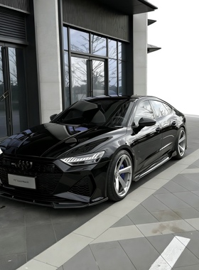 适用于19-23款奥迪A7A7L改装RS7大包围前杠中网侧裙后保险杠尾喉