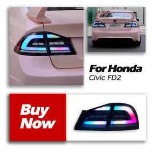 LED后尾灯流光转向灯 本田思铭尾灯总成思域FD2改装 适用于06 15款