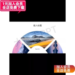 29|ppt模板四图片圆环旋转排版滚动轮播平滑动态素材企业项目