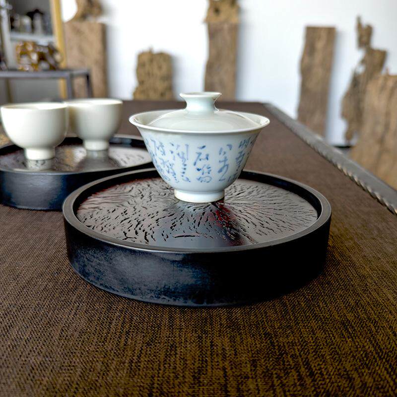 莫山堂3-8侘寂风手作实木壶承功夫茶具创意干泡台茶盘旅行茶具