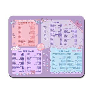 苹果鼠标垫家用办公室桌面垫小号mac快捷键护腕垫键盘防滑垫定制