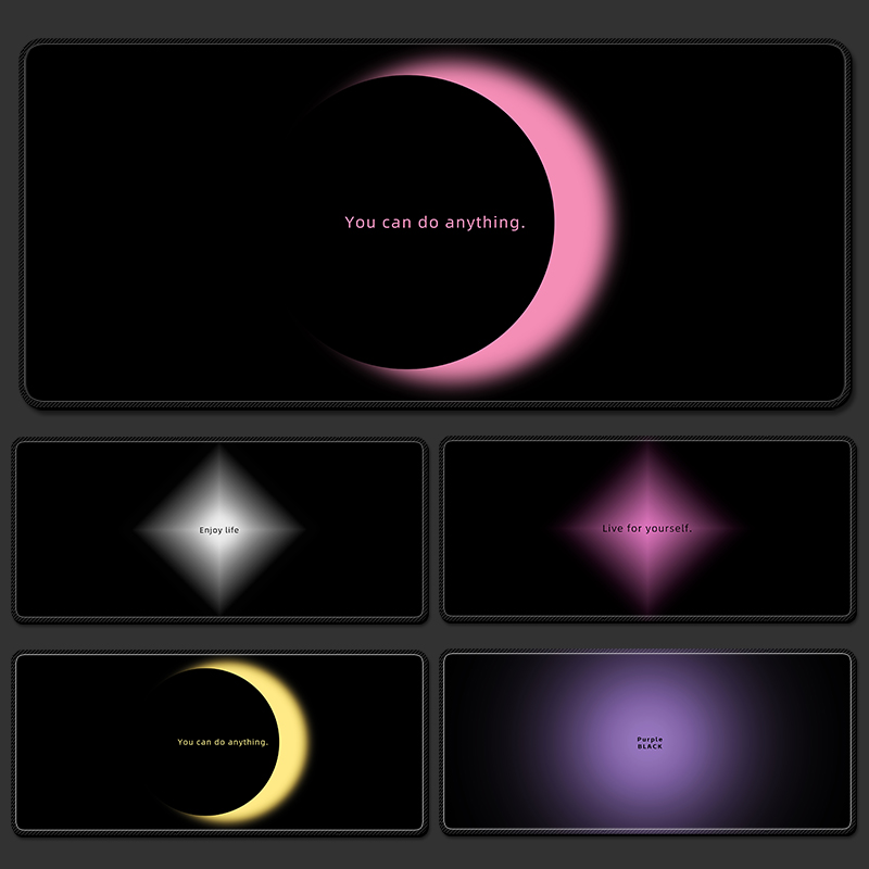 渐变鼠标垫家用办公桌面垫超大号极简风书桌垫加厚电脑键盘垫定制