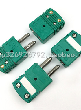 欧米伽热电偶大扁插头K型连接器OSTW-Ki-MF欧标绿色公插头母插座