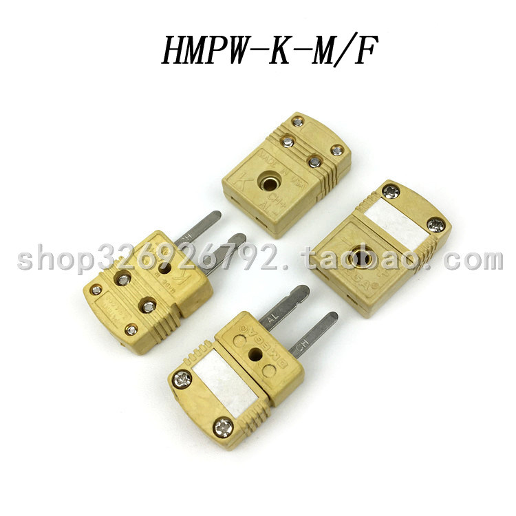 欧米伽热电偶小插头K型连接器HMPW-K-M/F高温插头插座公母插280度