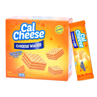 Calcheese钙芝威化饼干135g奶酪味夹心零食盒装休闲下午茶点心