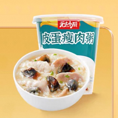 无名小厨皮蛋瘦肉粥冻干速食粥46g营养即食方便免煮代餐早餐食品