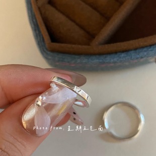 星期五见面|原创设计 通体纯银S925 手工刻画 蝴蝶尾戒 女小指戒