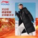 李宁儿童羽绒服超长款 冬商场正品 青少年保暖鸭绒过膝户外运动外套