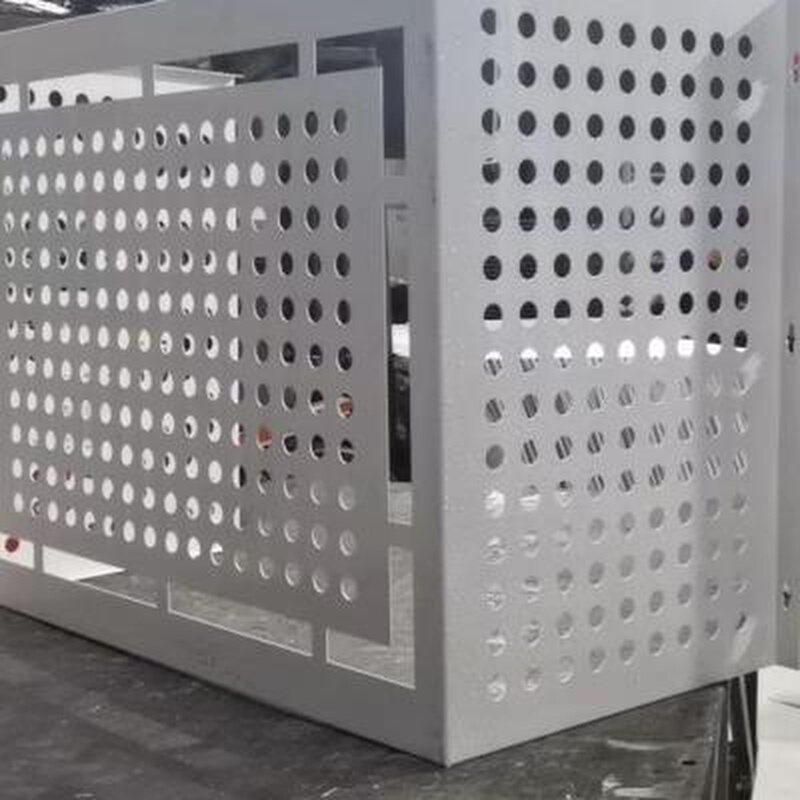 铝单板空调罩冲孔铝合金护栏定制穿孔铝板冲压圆孔镂空外机保护罩