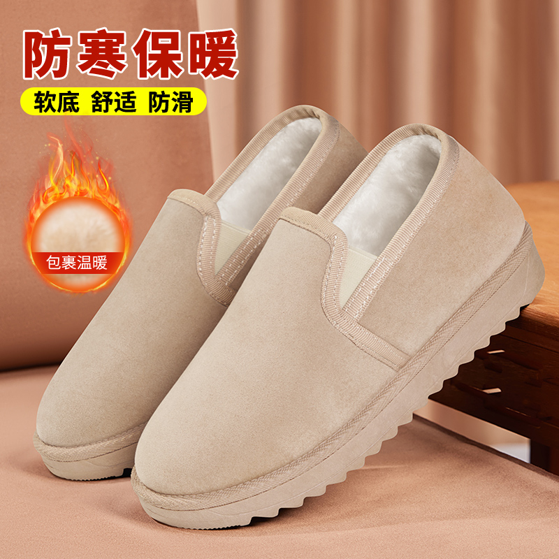 加绒保暖老北京棉鞋女软底防滑