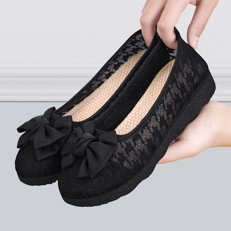 老北京布鞋女上班一脚蹬妈妈单鞋