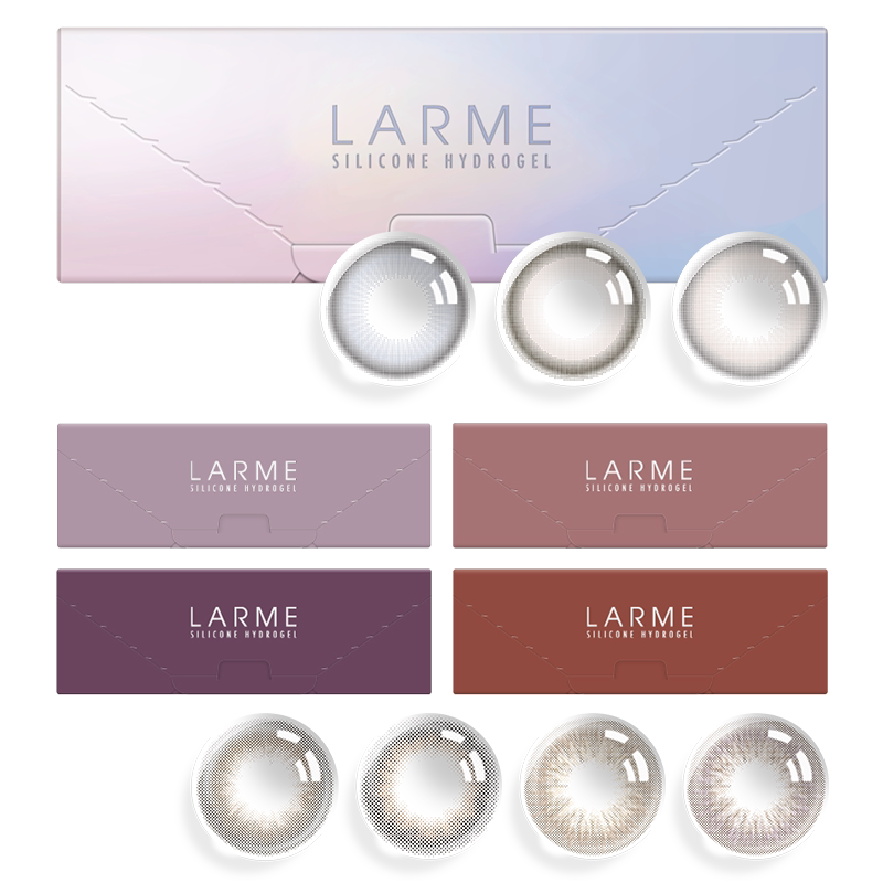 【热门色集合】Larme高透氧轴固定高光硅水凝胶美瞳日抛月抛1盒装