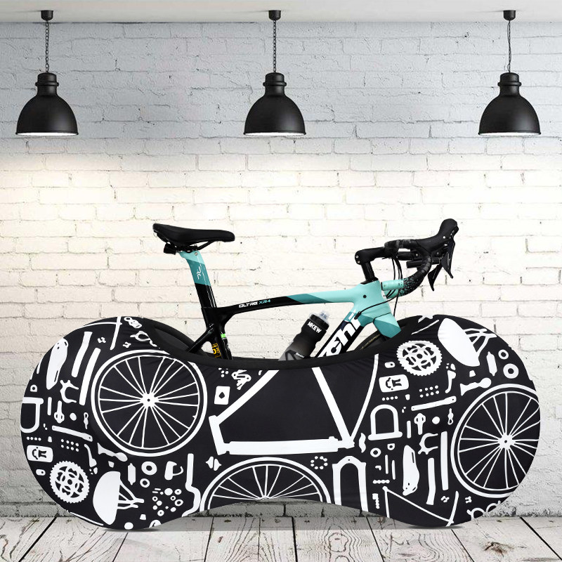 自行车防尘罩车轮罩山地自行车车衣收纳袋弹力防尘套星空系男女款