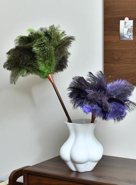 掸尘迎新鸡毛掸子家用鸵鸟毛除尘掸扫灰静电掸子清洁工具扫灰神器