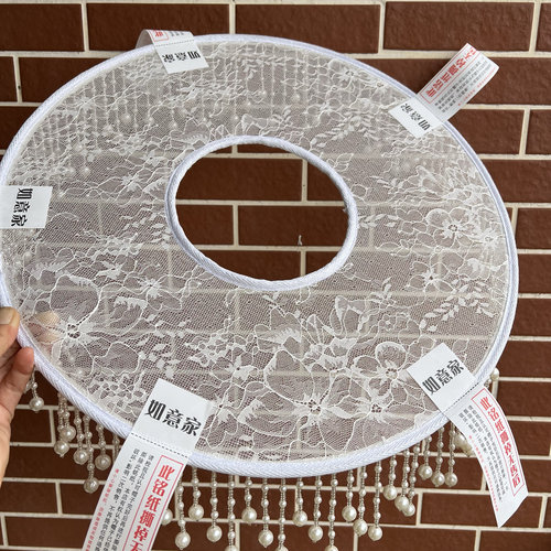 仿珍珠流苏荷花蕾丝惟帽幕笠古风古装走秀拍照写真道具