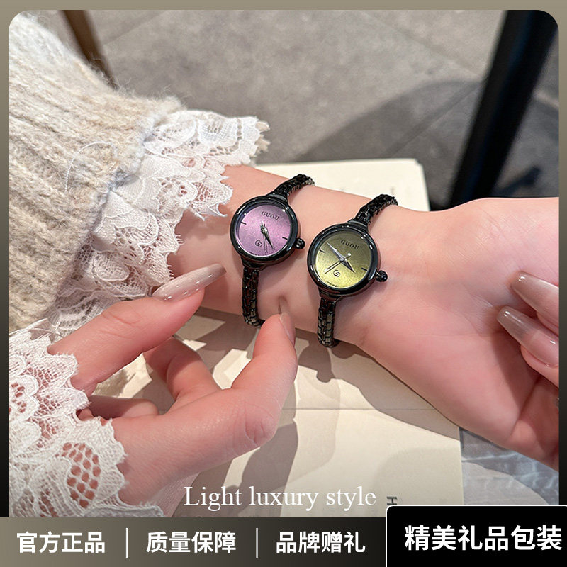 古欧GUOU2025年春季新款时尚简约女士手表精致小巧轻奢优雅手腕表