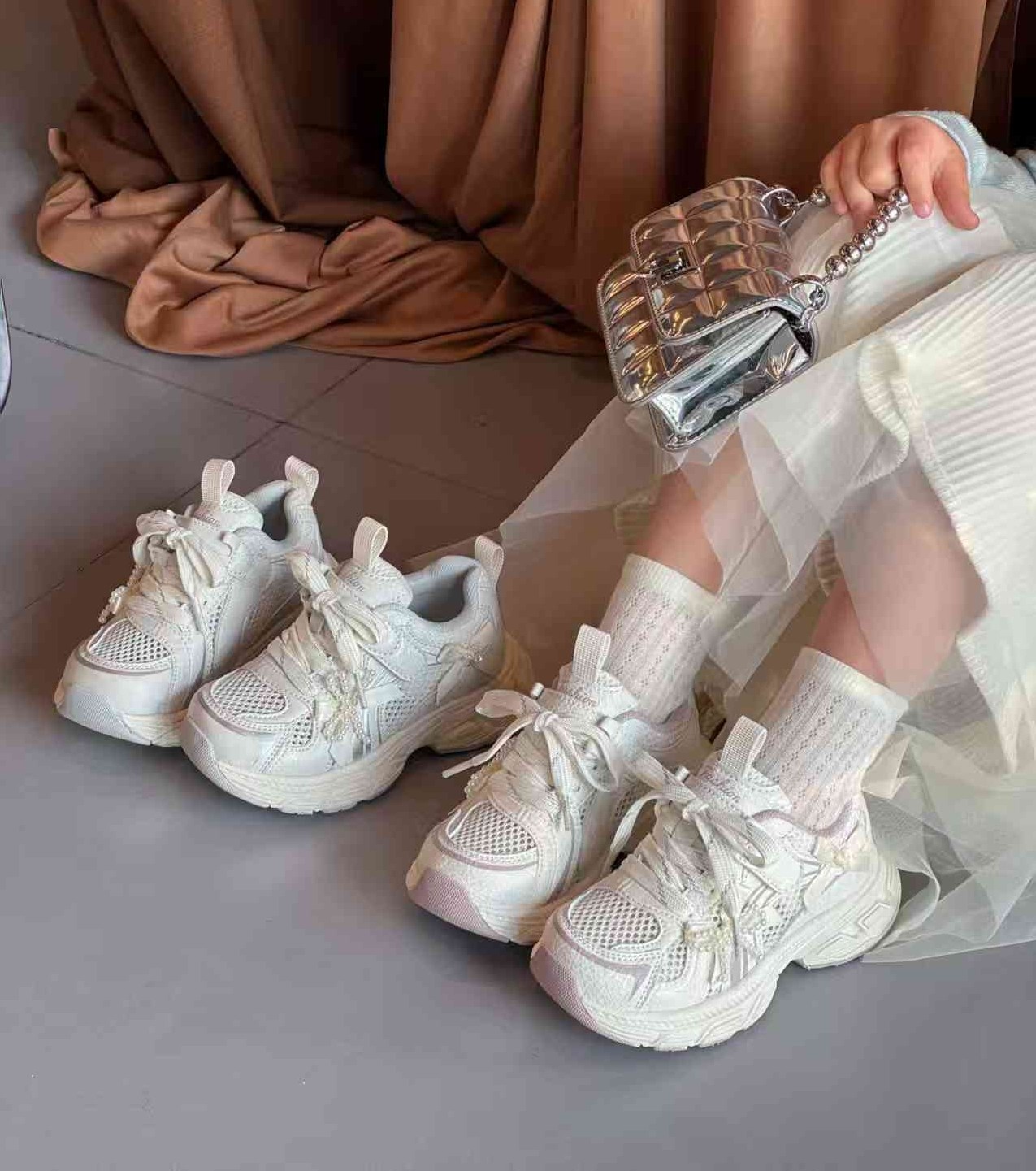 2026春季新款女童运动鞋加厚双网四季休闲老爹鞋,童鞋/婴儿鞋/亲子鞋,运动鞋,淘宝优惠券,粉丝福利购,淘宝优惠卷