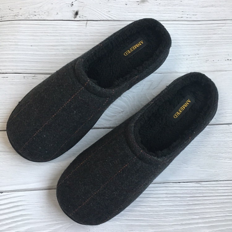 秋冬季棉拖鞋男士保暖棉拖鞋简约