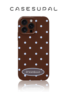 适用于iPhone17promax苹果16小米15新款华为mate70荣耀400手机壳复古蓝色波点vivos30opporeno14一加ACE5菲林