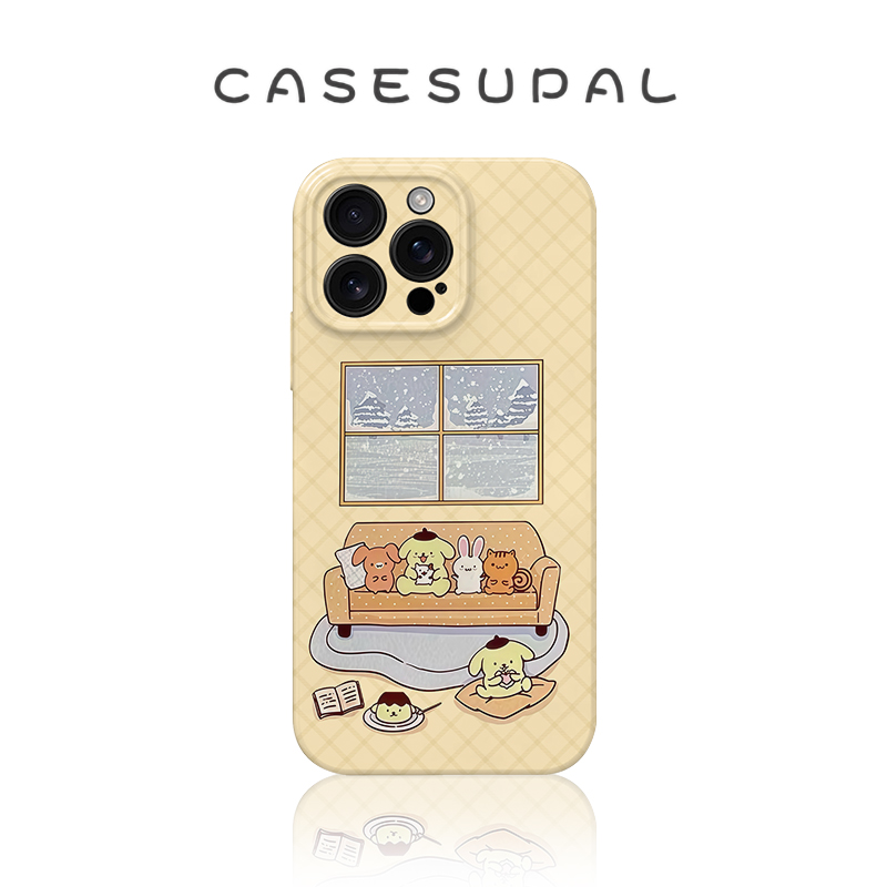 适用iPhone17苹果16手机壳华为p80新款oppofindx9菲林小米17全包荣耀magic8雪景沙发布丁狗vivox300pro一加15