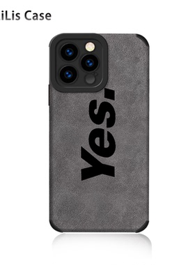 适用于iPhone16promax新款苹果15手机壳14/13翻毛皮质12黑色简约英文字母11软硅胶XR防摔xsmax高级感xs全包