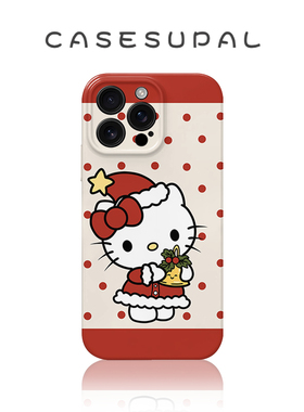 适用iPhone17苹果16手机壳华为p80新款oppofindx9菲林小米17全包荣耀magic8红色波点凯蒂猫vivox300pro一加15