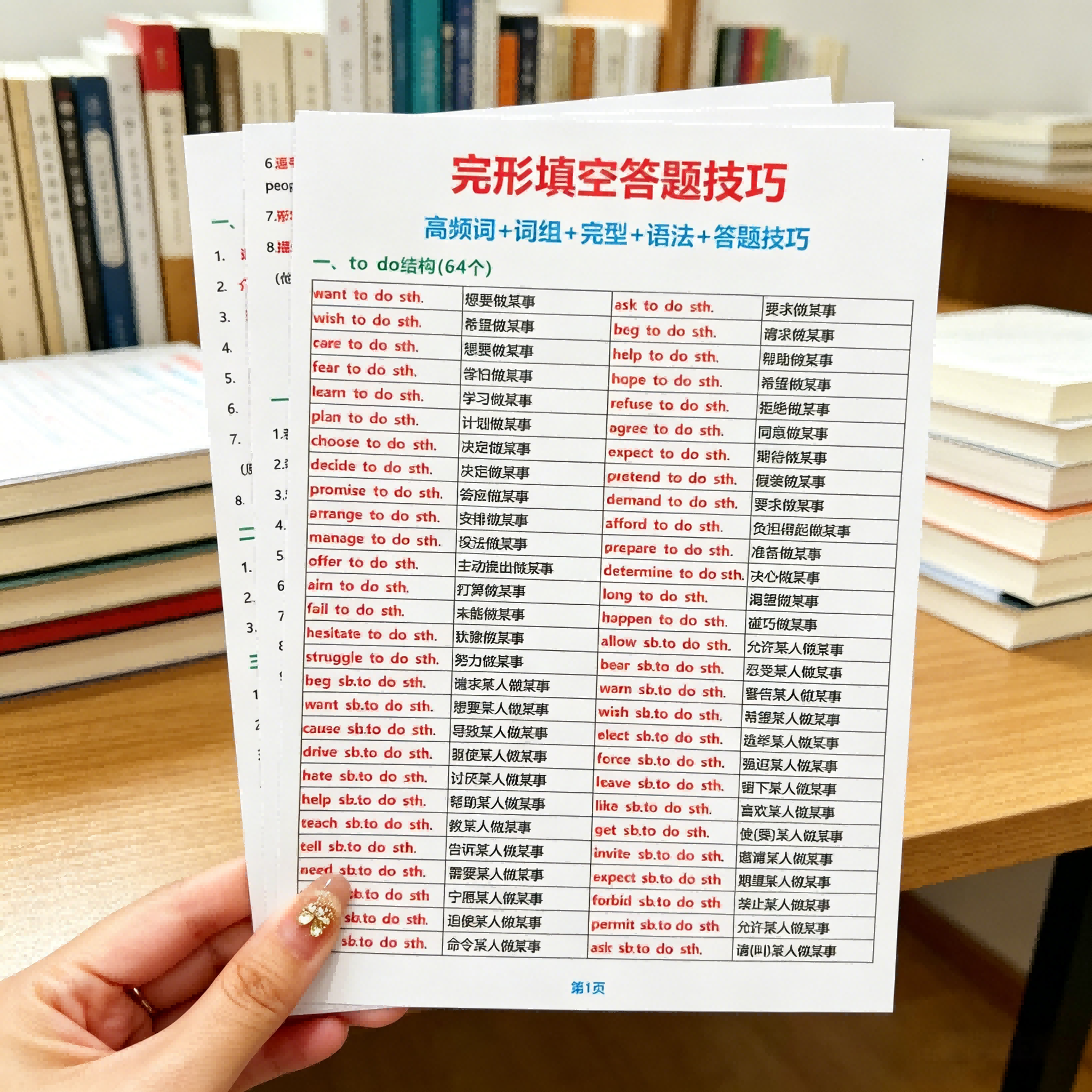完形填空答题技巧卡片