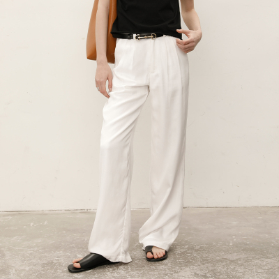 EATMI天然混纺高腰显瘦休闲裤