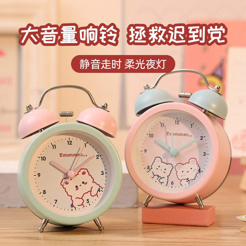 卡通儿童学生专用闹钟强力叫醒