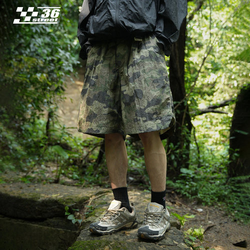 户外登山尼龙迷彩速干短裤五分裤
