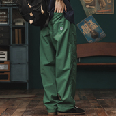 高街潮牌阔腿工装 伞兵裤 裤 美式 男女秋季 新款 嘻哈街舞hiphop休闲裤