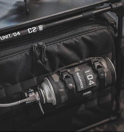 unit04户外露营长气罐套250g卡式气罐战术可悬挂带卡扣气罐保护套