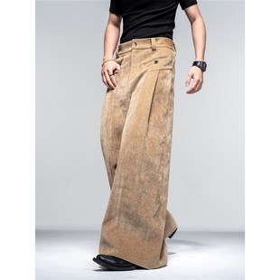 DBW 高级感西j服套装男秋冬休闲西装夹克垫肩外套丝绒阔腿裤两件