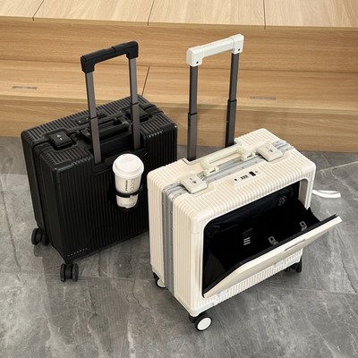 前置登机箱20寸高品质旅行行李z拉杆箱女18小型前开盖开口16密码