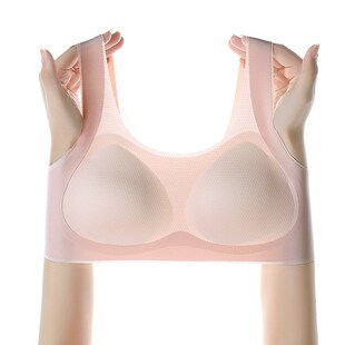 少女无痕发c育期文胸轻薄透气收副乳固定杯高中生背心内衣矫姿驼