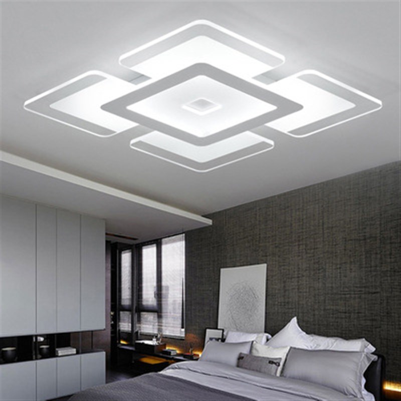 超薄亚克力灯具现代简约房间卧室餐厅灯Jled客厅灯吸顶灯长方形